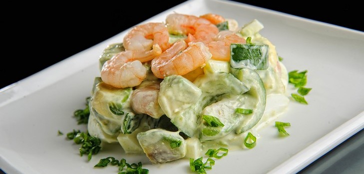 Avocadosalade met garnalen