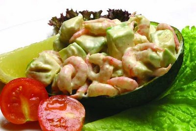 Avocadosalade met garnalen