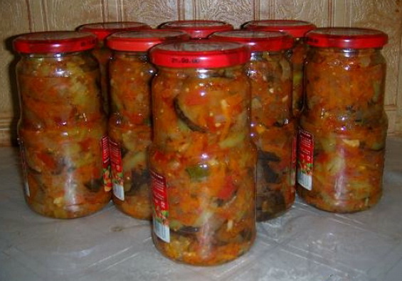 Auberginesalade voor de winter