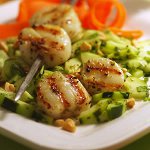 Salade van sint-jakobsschelpen