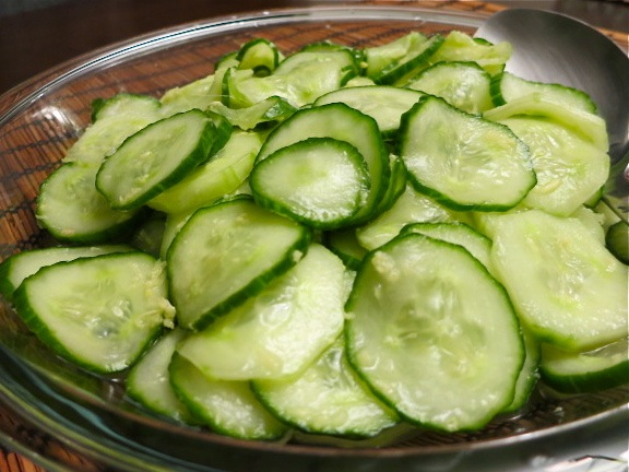 Komkommersalade voor de winter