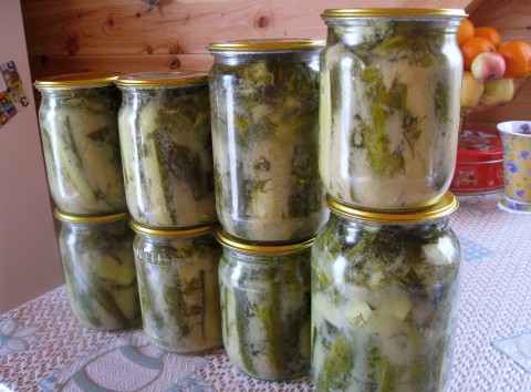 Komkommersalade voor de winter