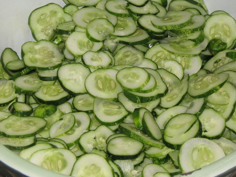 Komkommersalade voor de winter