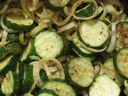 Komkommersalade voor de winter