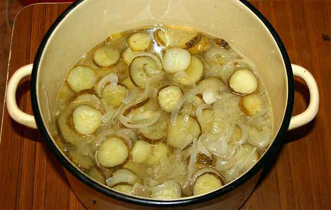 Komkommersalade voor de winter