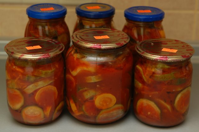 Komkommersalade voor de winter
