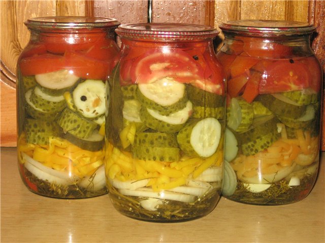 Komkommersalade voor de winter
