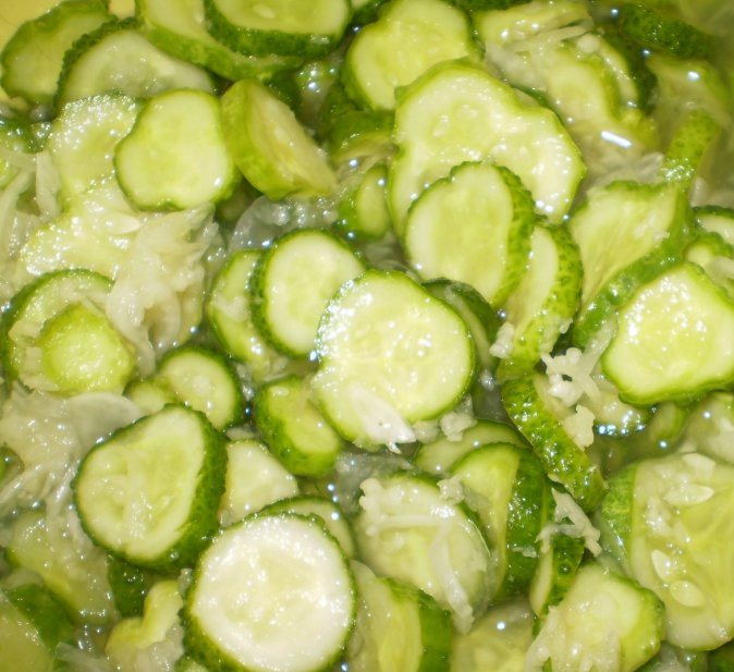 Komkommersalade voor de winter