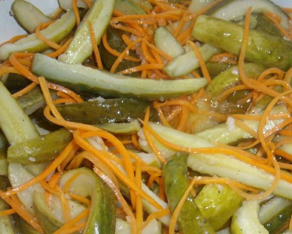 Komkommersalade voor de winter