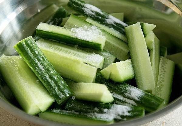 Komkommersalade voor de winter
