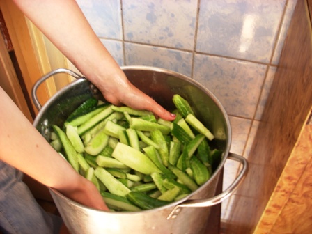 Komkommersalade voor de winter