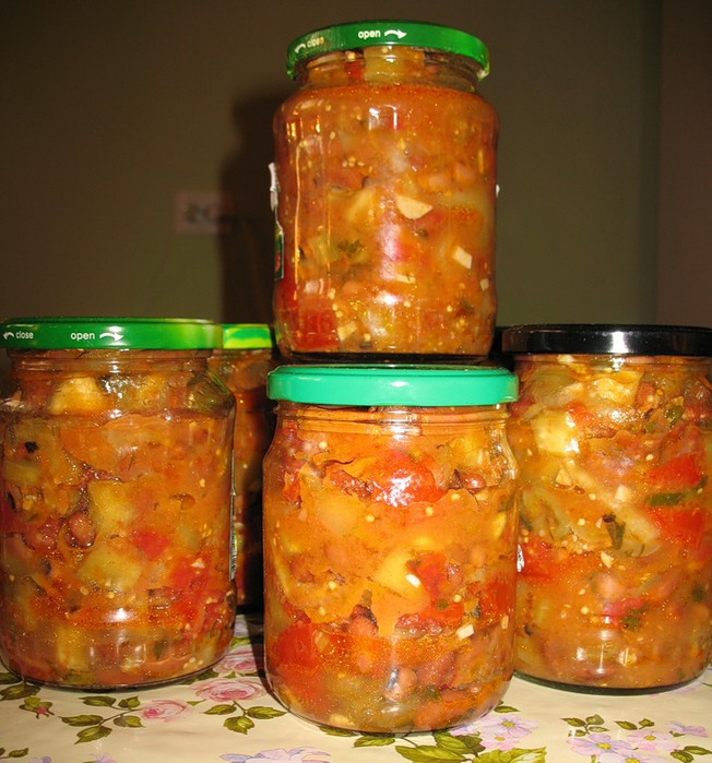 Komkommersalade voor de winter