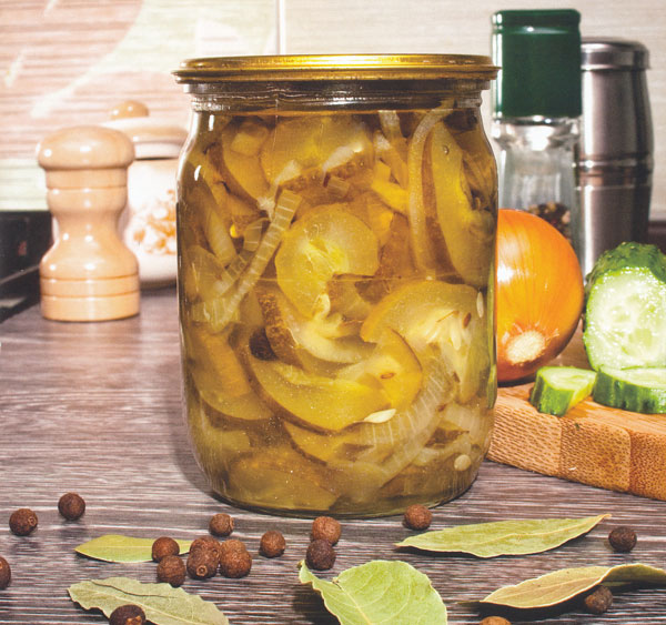 Komkommersalade voor de winter