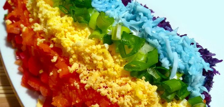 Salade Rainbow Recept