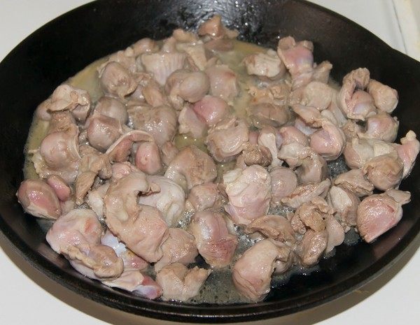 Salade van kippenmagen
