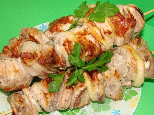 varkensvlees shish kebab
