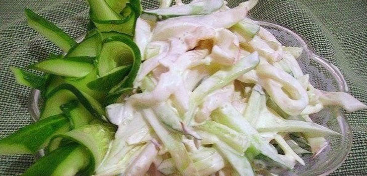 Lenten tafeldecoratie - inktvis salade