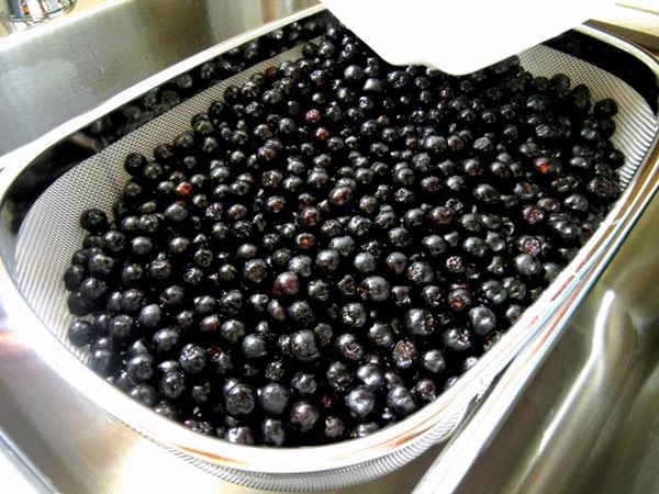 Jam van zwarte appelbes