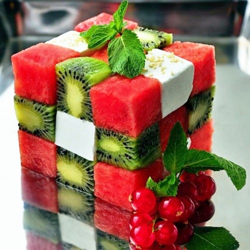 Vegetarische desserts op de feestelijke tafel