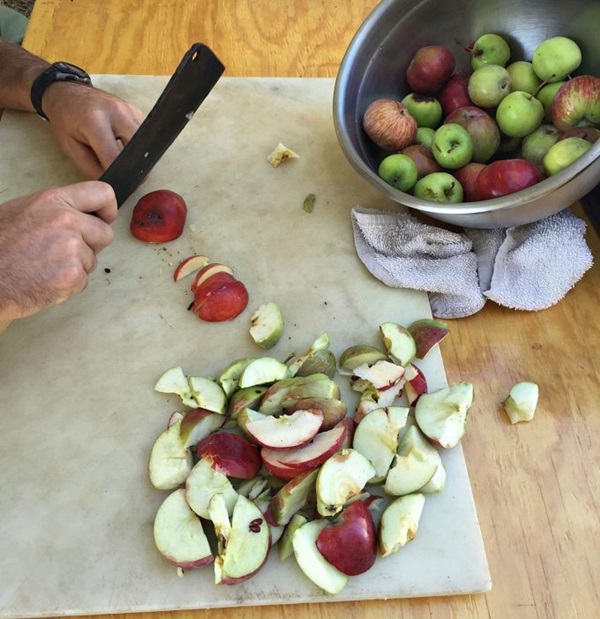 Zelfgemaakte wijn van appels