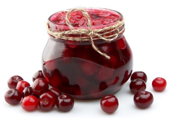 Kers voor de winter - recepten - confituur met pitjes en pitjes, vijf minuten, jam, gelei zonder gelatine, kersencompote