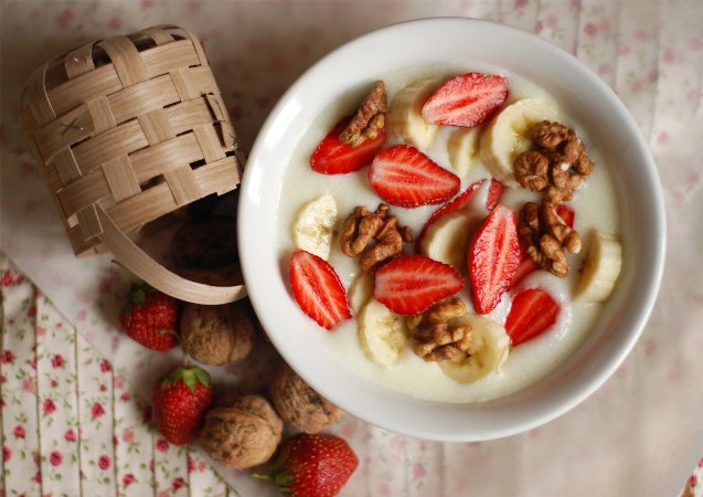 ontbijtgranen met fruit