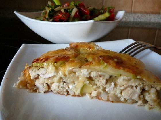 een bord met ovenschotel