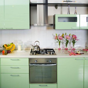Kleur in het interieur van de keuken