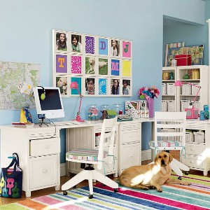 Interieur van de kamer van een tiener Interieur van de kamer van een tiener