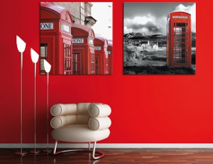 Interieur in het rood Interieur in het rood