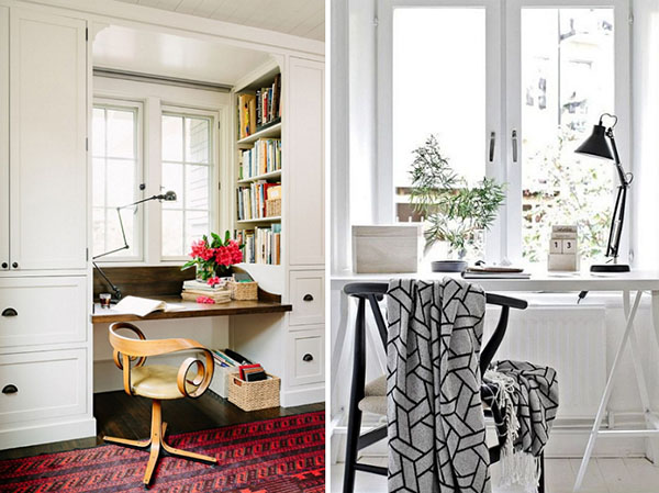 Hoe maak je een werkzone in een appartement: tips stylisten