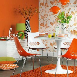 Combinatie van behang in het interieur Combinatie van behang in het interieur