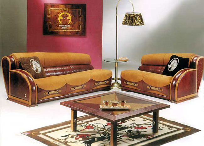 Leer in een modern interieur