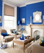 Blauw in het interieur