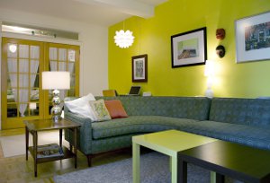 Groene kleur in het interieur