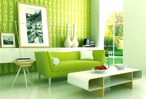 Groene kleur in het interieur