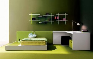 Groene kleur in het interieur