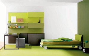 Groene kleur in het interieur